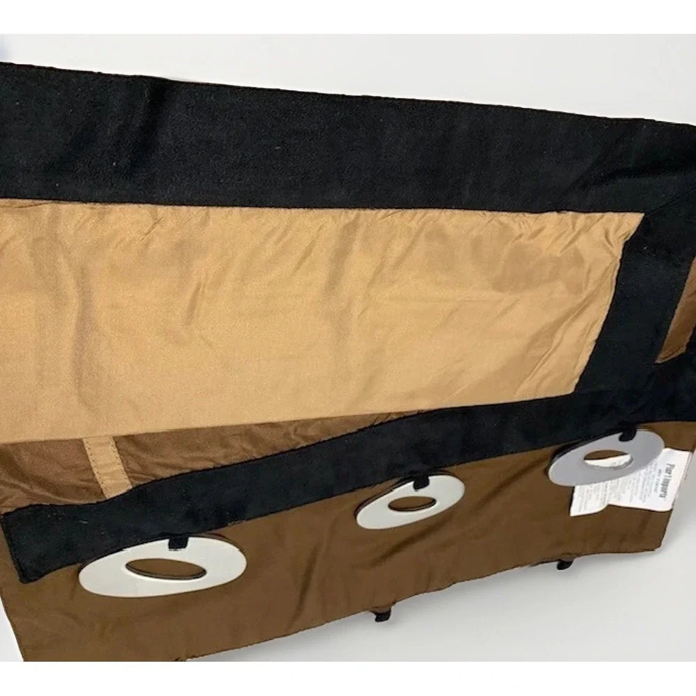 VTG Pier 1 Blocks Table Runner 14x72 Deadstock NWT Brown Geometric Boho Modern